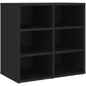vidaXL Armoire à chaussures noir 52,5x30x50 cm