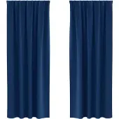 vidaXL Rideaux occultants à œillets, 2 pièces, bleu marine, polyester