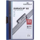 Durable Chemise à clip DURACLIP ORIGINAL 60, DIN A4, bleu foncé (A4, 5x)