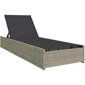 vidaXL Chaise longue beige 200,5 x 70 x 75 cm en polyrotin