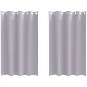 vidaXL Rideaux occultants à œillets, 2 pièces, gris métallisé