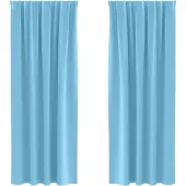 vidaXL Rideaux occultants à œillets, 2 pièces, bleu ciel, polyester