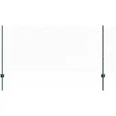 vidaXL Clôture hexagonale avec poteaux, 25 x 1 m, acier revêtu de PVC, couleur verte