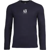 Armani Exchange T-Shirt bleu marine / blanc