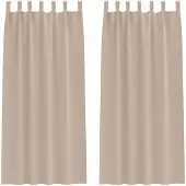 vidaXL Rideaux occultants avec anneaux 2 pcs taupe 225 x 140 cm