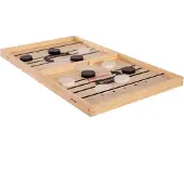Softee Plateau de jeu Flick Board en bois, multicolore, 53,5 x 29 x 2,5 cm, disques Ø 4 cm