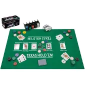 Longfield Set de poker 200 jetons avec tapis et cartes