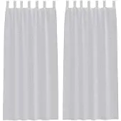 vidaXL Rideau en Voile 2 pcs Gris clair 225 x 140 cm Polyester