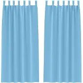 vidaXL Rideaux occultants à œillets, 2 pièces, bleu ciel, polyester