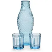 Serax Fish & Fish Set Carafe avec 2 Verres Blue