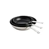 KitchenAid Stainless Steel Sheet Set de Poêles à Frire 20+24+28 cm