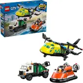 LEGO City - Avion, Camion d'Assistance et Aéroglisseur Modulable 60505