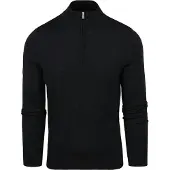 Suitable Merino Half Zip Sweater Black