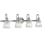 Elstead Lighting Addison LED Applique murale G9 quadruple Chrome poli Clair IP44 (1200 lm)