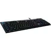 Logitech Clavier mécanique gaming G815, commutateur tactile GL à profil plat, disposition QWERTY espagnole, carbone