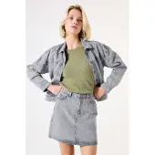 Garcia femme Jupe, XL, Gris