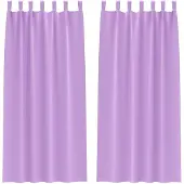 vidaXL Rideaux occultants avec anneaux 2 pcs lilas 225 x 140 cm