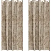 vidaXL Rideaux en velours avec tringles 2 pièces Champagne 225 x 140 cm Velours