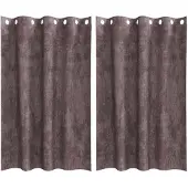 vidaXL Rideaux en velours avec tringles 2 pièces Marron 175 x 140 cm Velours