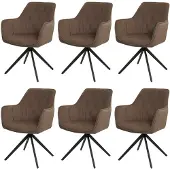 Mendler Chaise de salle à manger -L80 (lot de 6)