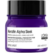L'Oréal Professionnel Keratin Alpha Sleek : Masque capillaire professionnel à la kératine - Hydratation et brillance - Contrôle longue durée des frisottis et du volume - 250 ml