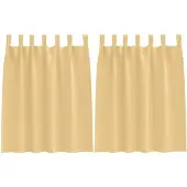 vidaXL Rideaux occultants avec anneaux 2 pcs Beige 140 x 140 cm