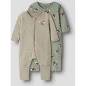Name it Fox Long Sleeve Pyjama 2 Units Vert,Marron 0 Months Garçon
