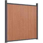 vidaXL Élément de clôture brun 1218x186 cm WPC