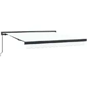 vidaXL , store enroulable blanc, 300 x 250 cm, en lin et aluminium