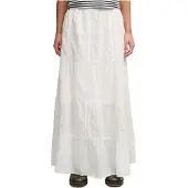 Superdry pour femme. W7210412A Jupe Tiered Maxi blanc cassé (S), Casuel, Coton