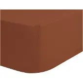 Bonjour Drap-housse 90x220 cm Terre cuite