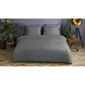 Hanche Housse de couette Uni 240x200/220 cm Gris