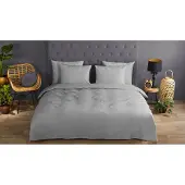 Good Morning Housse de couette Uni 240x200/220 cm Gris clair