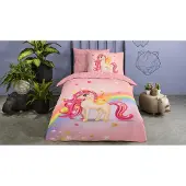 Good Morning Housse de couette "licorne avec arc-en-ciel" - Multi - (140x200/220 cm) - Coton