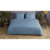 Hanche Housse de couette Uni 240x200/220 cm Bleu glacier
