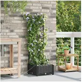 vidaXL Pots de jardin Noir 40 x 40 x 126 cm Acier