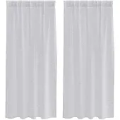 vidaXL Rideau en Voile 2 pcs Gris clair 175 x 140 cm Polyester