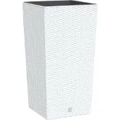 vidaXL Jardinière et intérieur amovible blanc 21 /49 L rotin PP