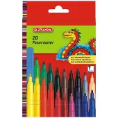 Herlitz - Stylos feutres, étui en carton de 20