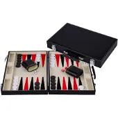 Engelhart Set de Backgammon Longfield 15" Rouge/Noir - en coffret
