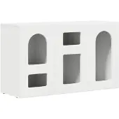 vidaXL Meuble de rangement ELST, blanc, 100 x 35 x 59 cm, fabriqué en panneaux de particules