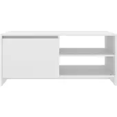 vidaXL Table basse blanche 102x50x45 cm bois composite