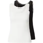ONLY Haut 'ONLSARA' noir / blanc