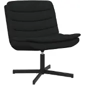 vidaXL Chaise pivotante Noir 63 x 75 x 76 cm Tissu