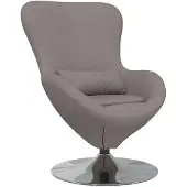 vidaXL Fauteuil œuf Taupe 63 x 73 x 90 cm tissu