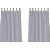 vidaXL Rideaux occultants à œillets, 2 pièces, gris métallisé