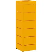 vidaXL Porte-parapluie Moutarde 15,5 x 15,5 x 49 cm Métal
