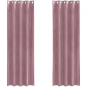 vidaXL Rideaux occultants, 2 pièces, rose foncé, 140 x 260 cm, velours