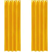 vidaXL Rideaux 2 pcs jaune moutarde 140 x 245 cm Velours