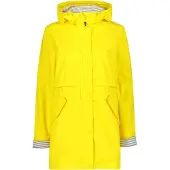 CMP Veste de pluie pour femme avec capuche fixe R411, jaune, taille 36
